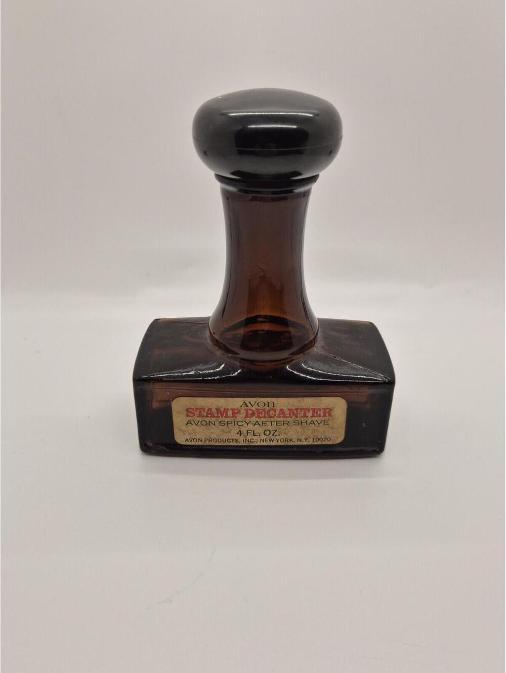 Vintage Avon Paid Stamp Cologne Bottle Glass Decanter